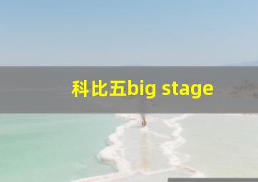 科比五big stage